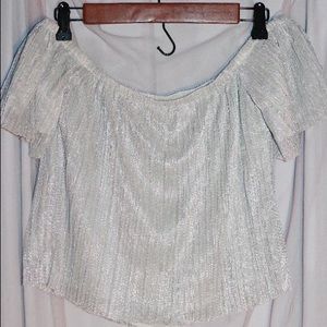 Shiny Silver Party Top